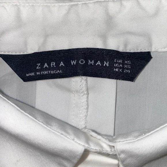 ZARA Woman cotton blend button down blouse - Picture 9 of 9